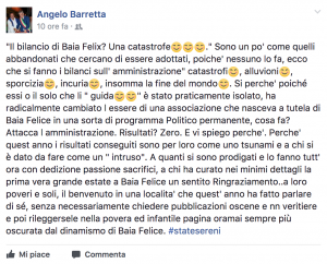 Post del Sindaco Barretta